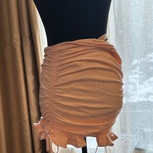 Oh Polly Pink Ruched Skirt